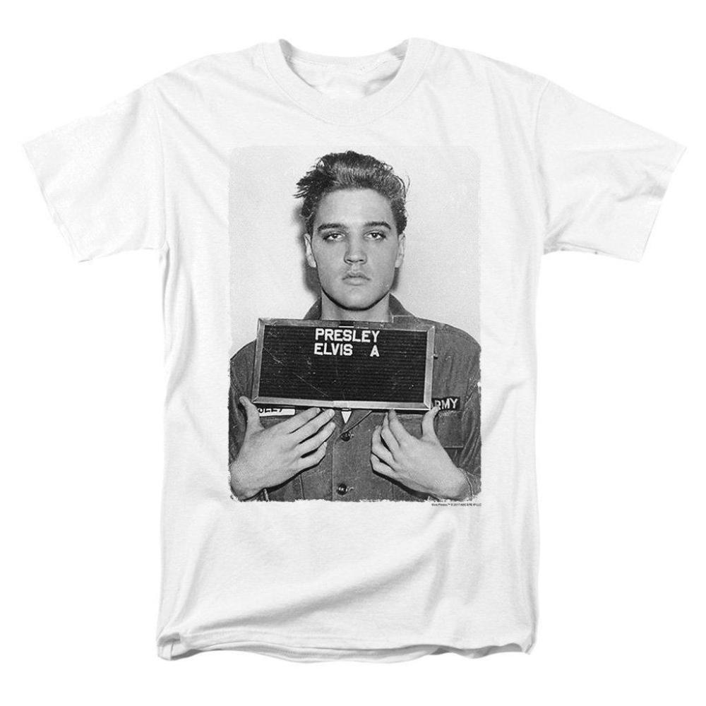 Elvis Presley Army Mug Shot Rock N Roll T Shirt